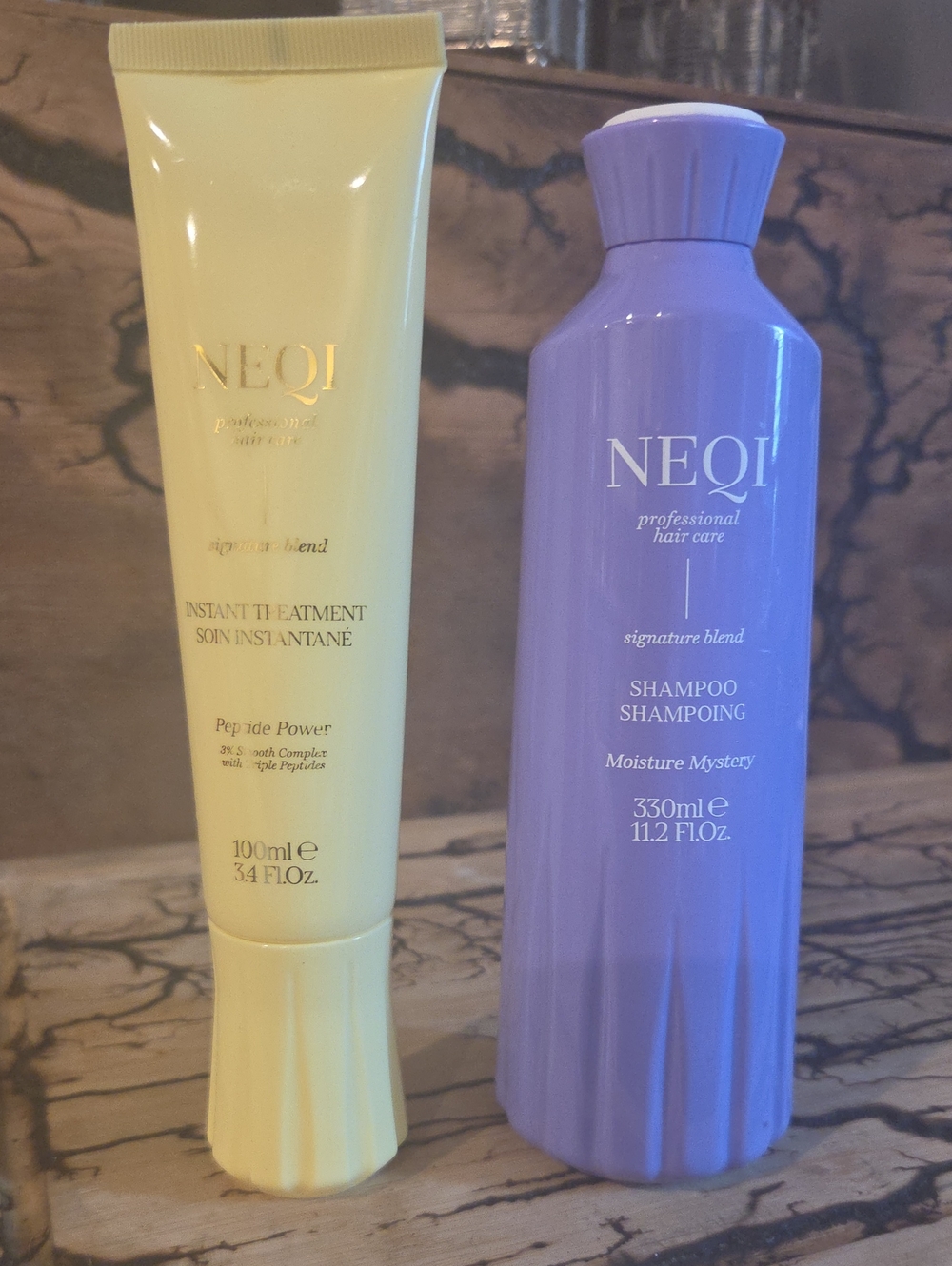 NEQI Moisture Mystery Shampoo & Instant Treatment Peptide Power New Sealed